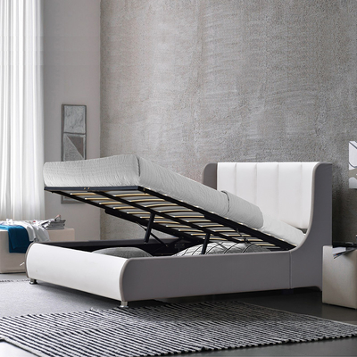 Quadro estofado da cama da rainha da cabeceira tamanho alto com orelha Siderails do armazenamento