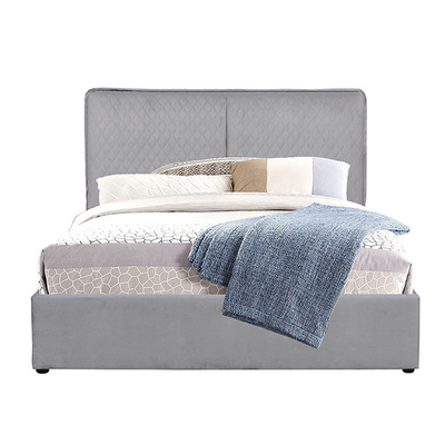O plutônio leve da cama do armazenamento de Grey King Size Gas Lift cobre com a cabeceira dobro do descanso