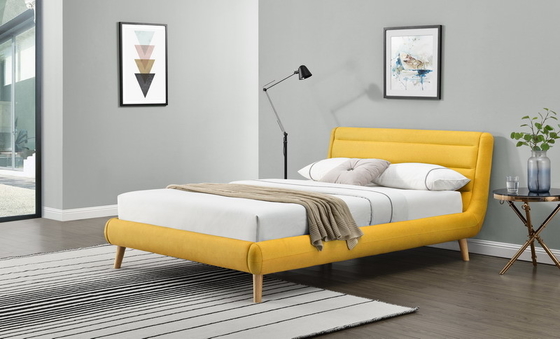 As crianças sem redução tela amarela/azul estofadas colocam fabricantes por atacado da cama