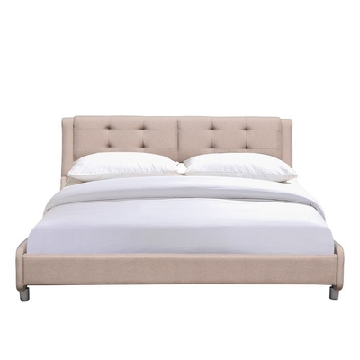 Estilo moderno confortável da tela de linho do quadro do rei Size Upholstered Bed