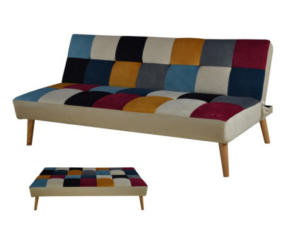 Ordem dobrável do OEM de Sofa Bed Accept da sala de visitas colorida da tela de veludo