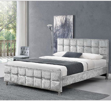 Quadro da cama do tamanho de Crystal Button European Style King com cabeceira alguma cor