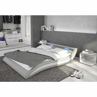 Cama estofada LED de forma especial que pode melhorar a qualidade do seu sono