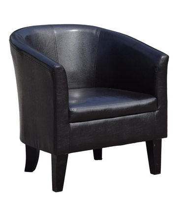 Certificação de couro do CE ROSH BSCI da sala de Sofa Black Bonded For Living da poltrona da cuba do escritório