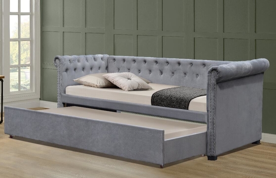 Daybed estofado adornado gêmeo