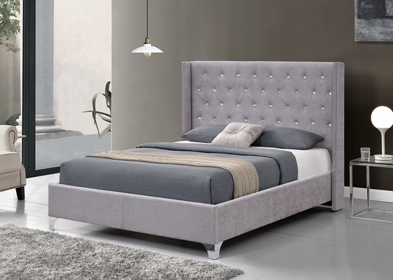SF822 estofou o quadro da cama do tamanho do dobro da madeira compensada do diodo emissor de luz do quadro da cama com elevador de gás