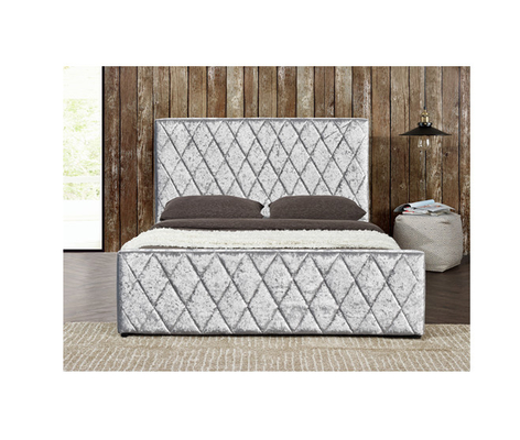 Esmague a cama clara do elevador de gás de Grey Velvet Bed Frame Fabric com o certificado da compatibilidade eletrónica do armazenamento