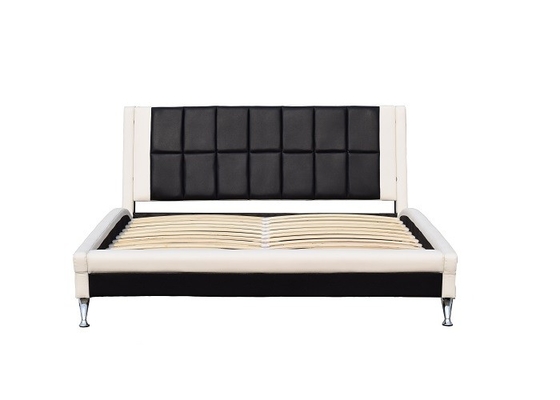 Do quadro de couro da cama do rei Upholstered Platform Faux mobília dobro do quarto do tamanho