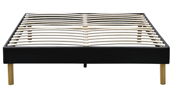 Couro contemporâneo 140x190Cm do rei Assemble PLUTÔNIO do rei Upholstered Platform Bed