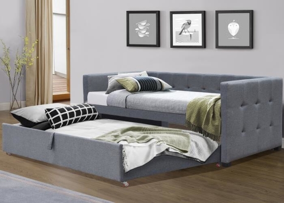 DayBed estofado gêmeo de linho