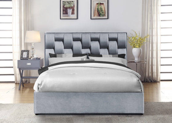 Bedframe estofado de linho do tamanho do gêmeo da tela com elevador de gás