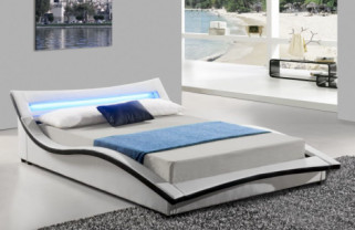O falso cobre o diodo emissor de luz estofou o sono FSC do rei Size Comfortable For do quadro da cama