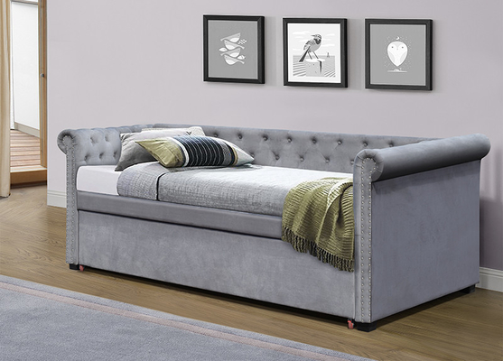 SUNNY European Upholstered Trundle Daybed único material da madeira compensada de 90 x de 190Cm