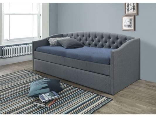 SUNNY Single 190X200 adornou o Daybed com roda Grey Upholstered Daybed