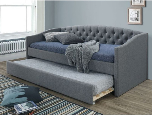 SUNNY Single 190X200 adornou o Daybed com roda Grey Upholstered Daybed