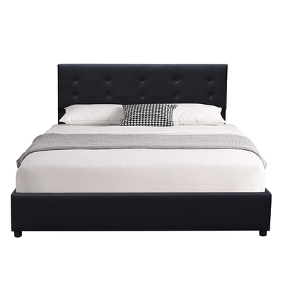 O quadro da cama da cabeceira do rei Size Wood Upholstered de Califórnia adornou com a gaveta do armazenamento quatro