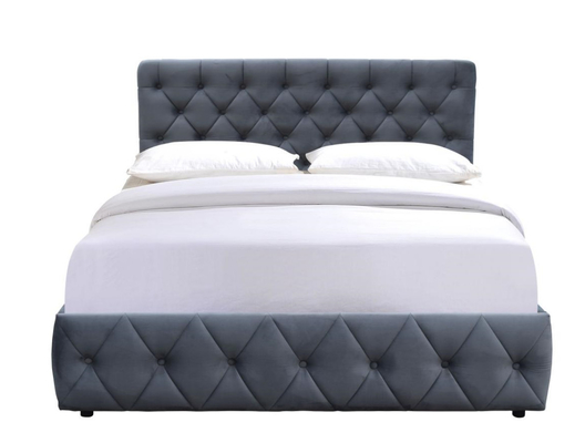 Estrado de cama otomano estofado de veludo de pelúcia cama king size armazenamento para quarto