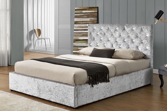 Quadro da cama do rei Size Frabric Upholstered com o Headbroad alto para a sala da cama