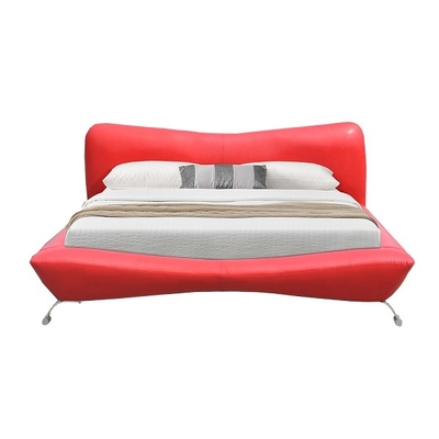 O falso vermelho cobre os pés do metal da madeira compensada do quadro da cama cobre fabricantes da cama
