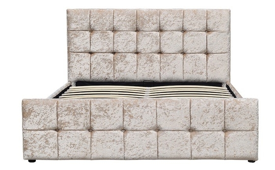 De veludo de madeira da tela do quadro da cama do armazenamento do tamanho da rainha fabricante estofado moderno da cama