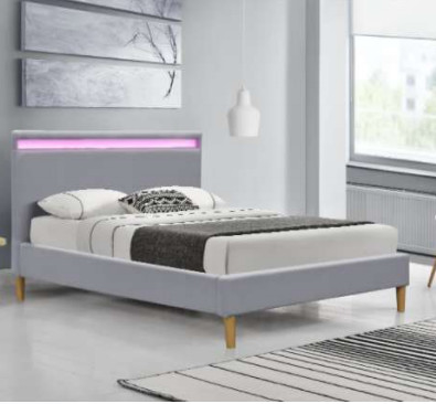 O diodo emissor de luz contemporâneo de Minimalistic estofou a cama para montar o tamanho facilmente personalizado