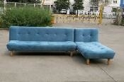O azul moderno de dobramento em forma de L estofou a durabilidade alta de Sofa Bed