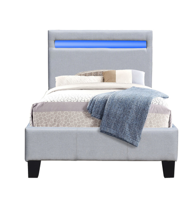 Única cama estofada do tamanho tela de linho com CE das luzes/BSCI