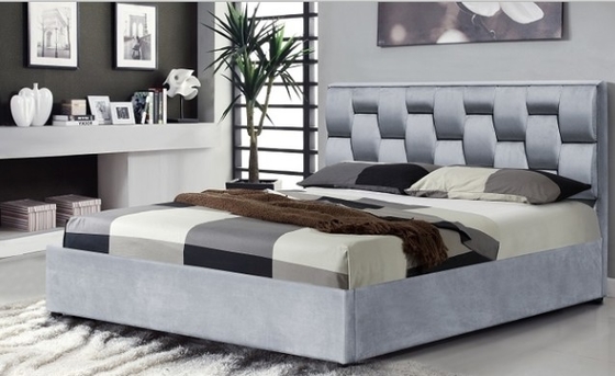 Trundle estofado cama de dia de tecido de veludo armazenamento quadro de cama com cabeceira de moda