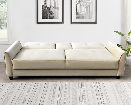 Sofá-cama dobrável Rainha, Sofá-cama dobrável portátil fácil de armazenar, branco
