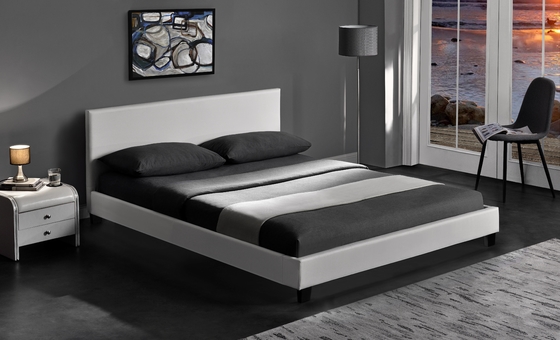 Morden Design Simples Cama de couro PU estofada