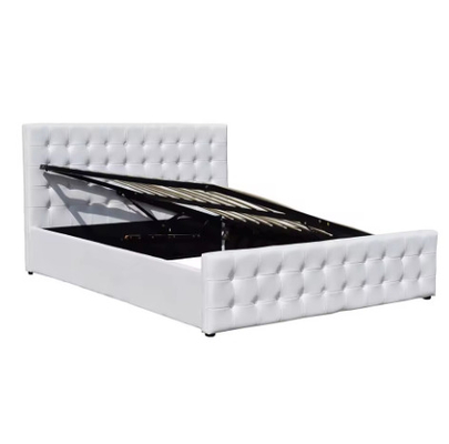 Cama estofada com armazenamento de gás