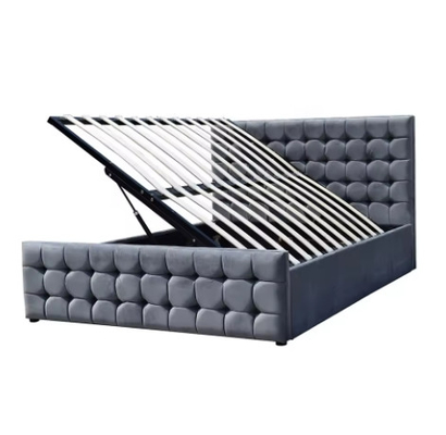 Cama estofada com armazenamento de gás