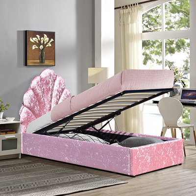Plataforma de armazenamento de elevação de gás Quadro de cama estofado Camas de tamanho completo com armazenamento debaixo da cama
