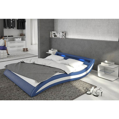 Cama estofada LED de forma especial que pode melhorar a qualidade do seu sono
