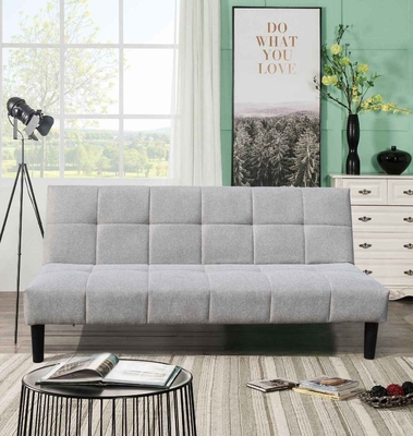 Sofá-cama dobrável personalizado de tecido cinzento com apoios de braço para descanso