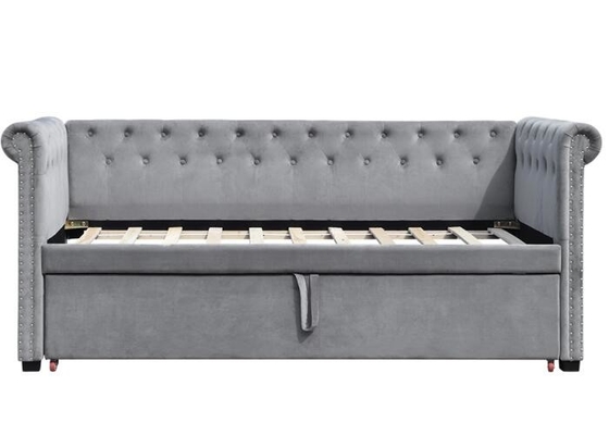 Daybed estofado adornado gêmeo