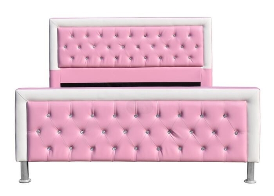 As crianças SF883 cor-de-rosa estofaram o falso do quadro da cama cobrem o tamanho dobro