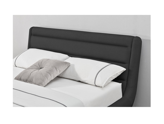 Tampa de tela estofada de linho da cama de rainha do preto do OEM do FSC