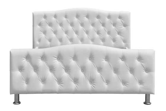 Quadro branco Crystal Buttons BSCI da cama de Diamond Tufted Leather Queen Size
