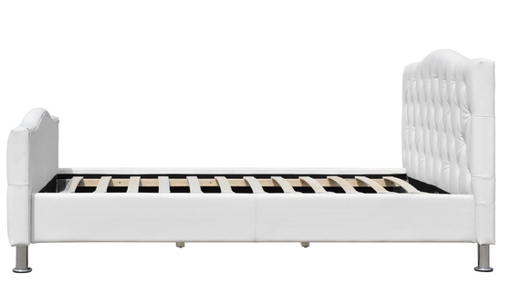 Quadro branco Crystal Buttons BSCI da cama de Diamond Tufted Leather Queen Size