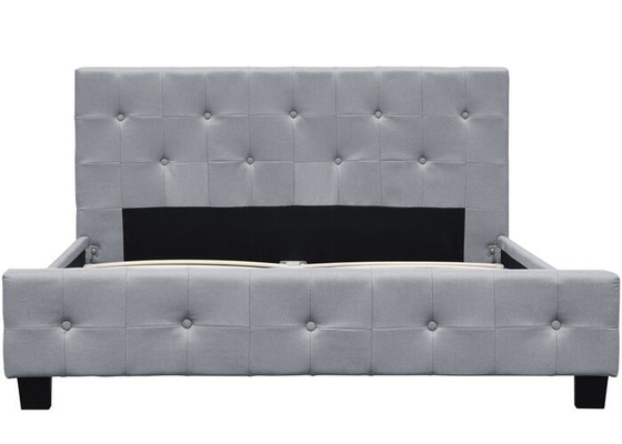 Luz fácil Grey Fabric Bed Frame do rei Single Upholstered Bed do conjunto
