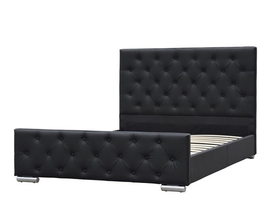 O falso preto esmagado da madeira compensada do quadro do rei Size Upholstered Bed de veludo cobre o estilo de Europa