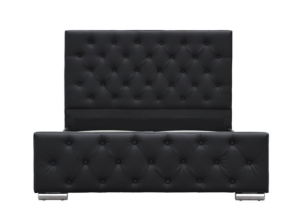O falso preto esmagado da madeira compensada do quadro do rei Size Upholstered Bed de veludo cobre o estilo de Europa
