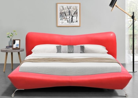 O falso vermelho cobre o rei luxuoso Size da madeira compensada do quadro da cama 84cm