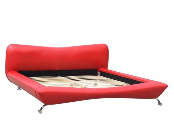 O falso vermelho cobre o rei luxuoso Size da madeira compensada do quadro da cama 84cm