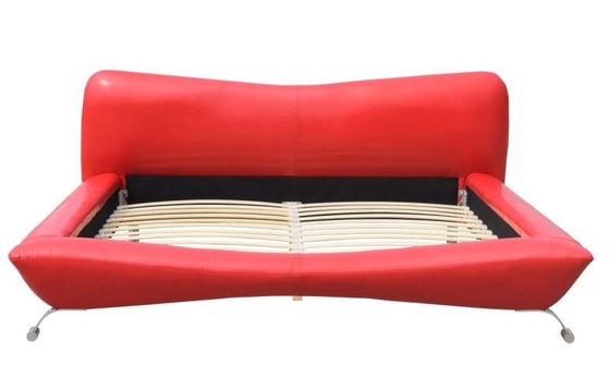 O falso vermelho cobre o rei luxuoso Size da madeira compensada do quadro da cama 84cm
