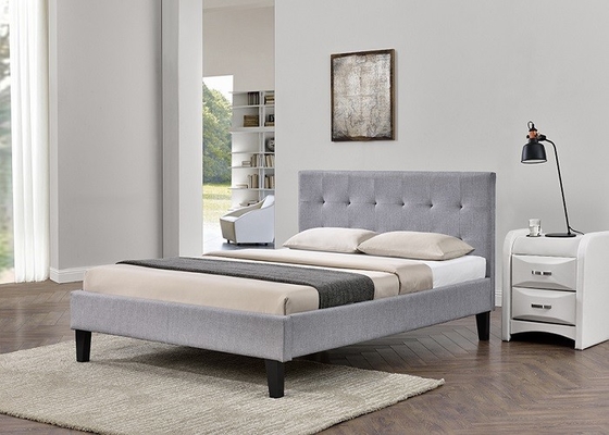 O tamanho da rainha SF833 estofou a cabeceira de Grey Crush Velvet Fabric With do quadro da cama