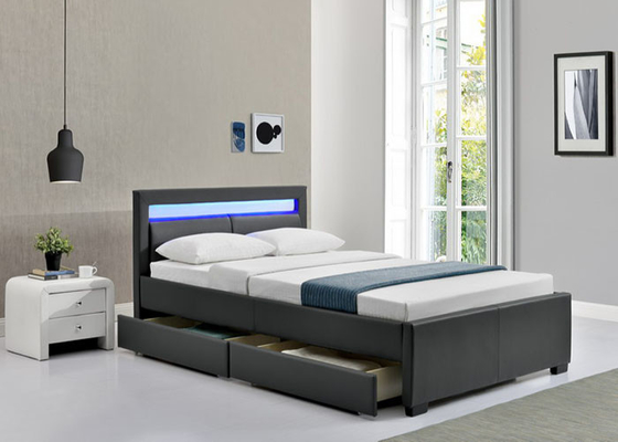 plataforma estofada molho do rei Size Big Cupboard do quadro da cama da madeira compensada de 150x190cm