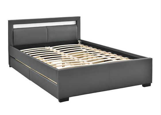 plataforma estofada molho do rei Size Big Cupboard do quadro da cama da madeira compensada de 150x190cm