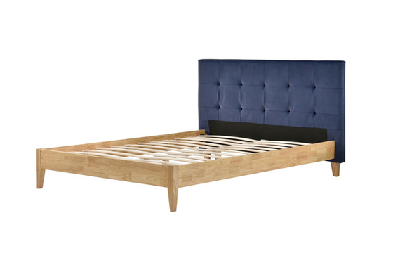 Quadro de Sunny Blue Linen Fabric Bed com certificação do CE da cabeceira